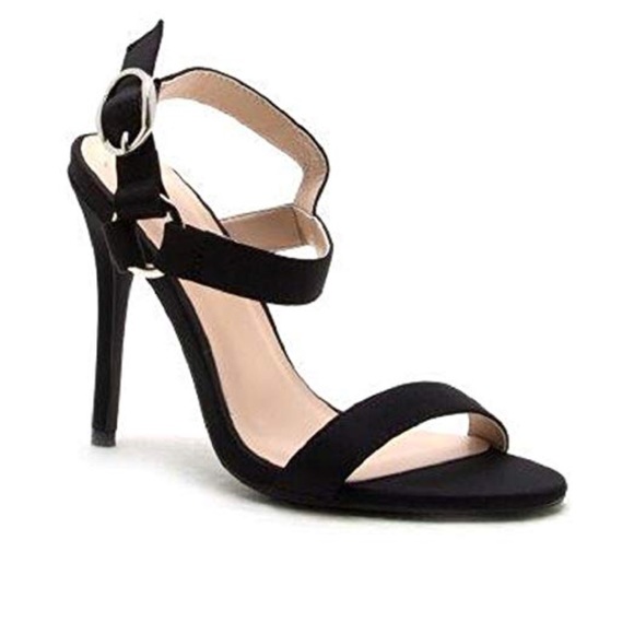 NIB Classic black heels faux suede Qupid - Picture 2 of 3